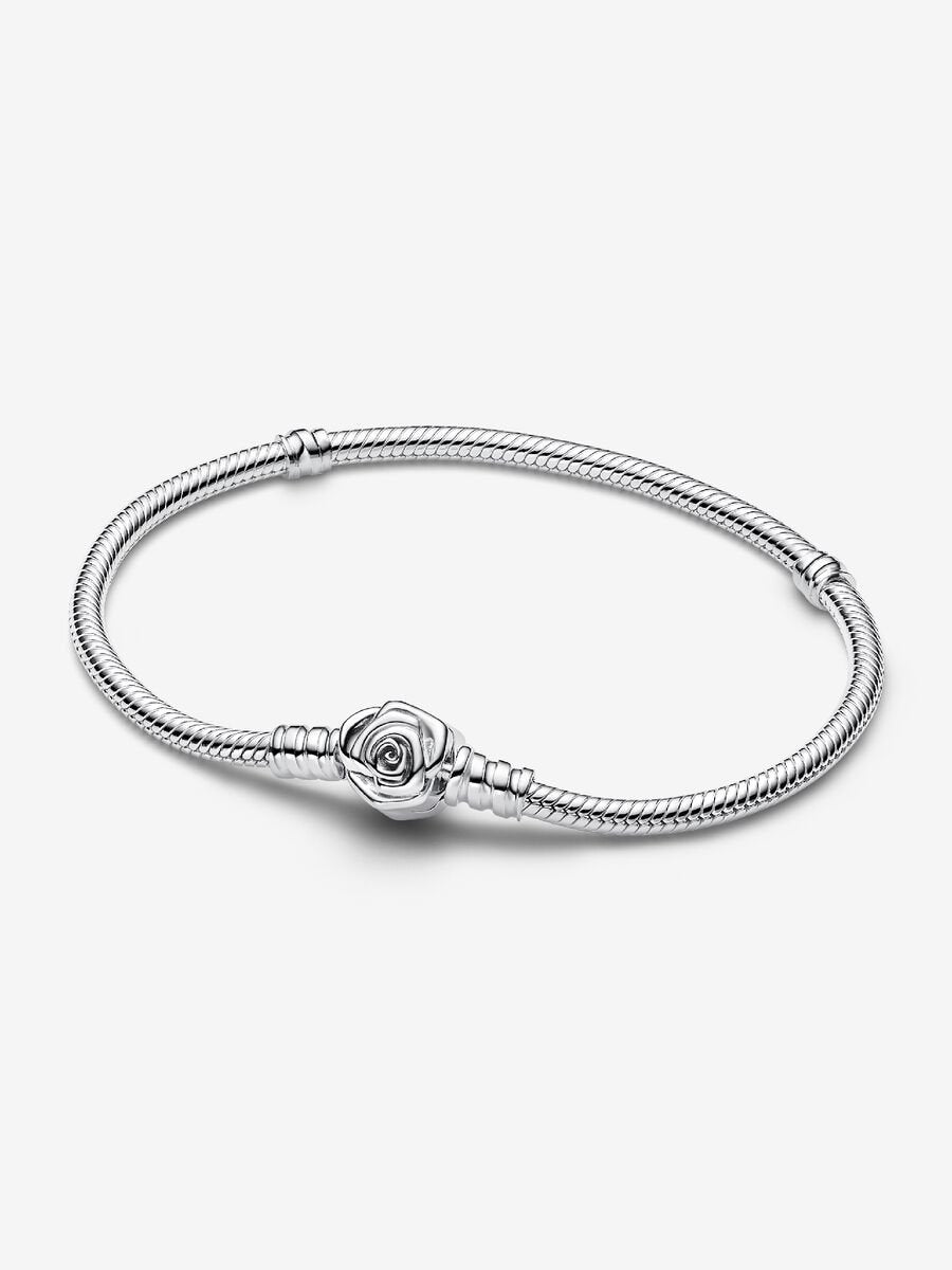 Pandora Moments Rose in Bloom Clasp Snake