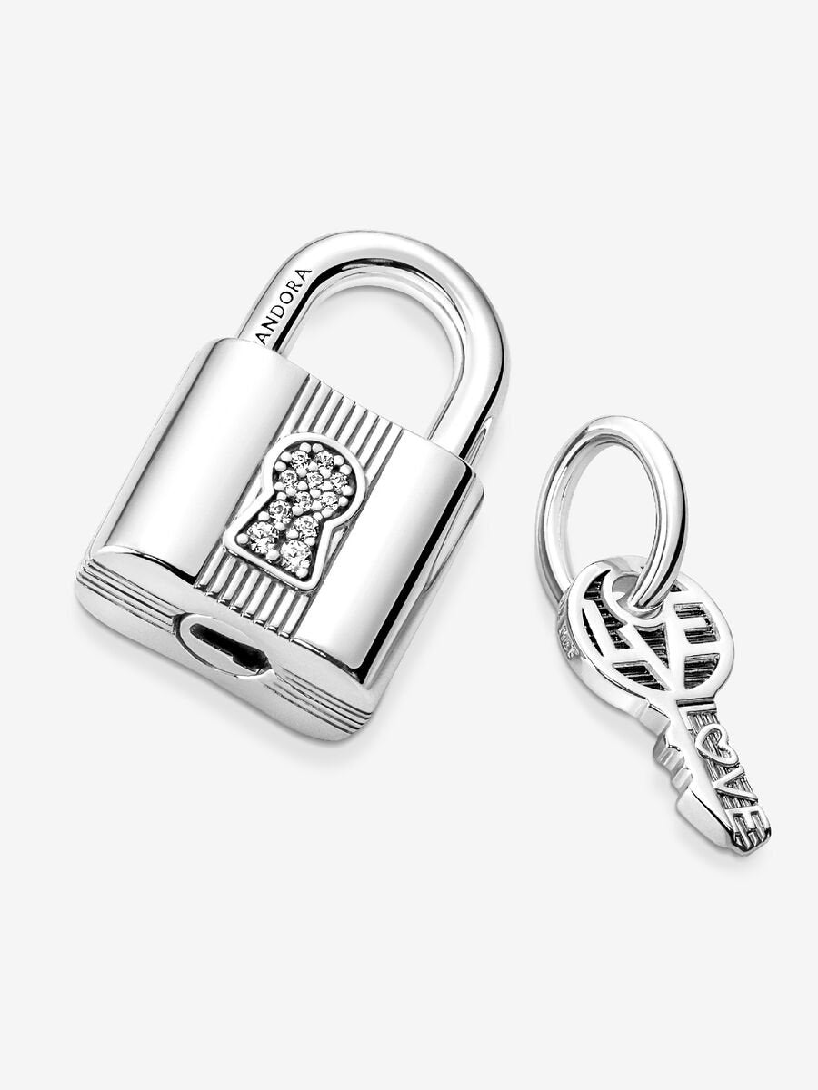 Padlock and Key Dangle Charm