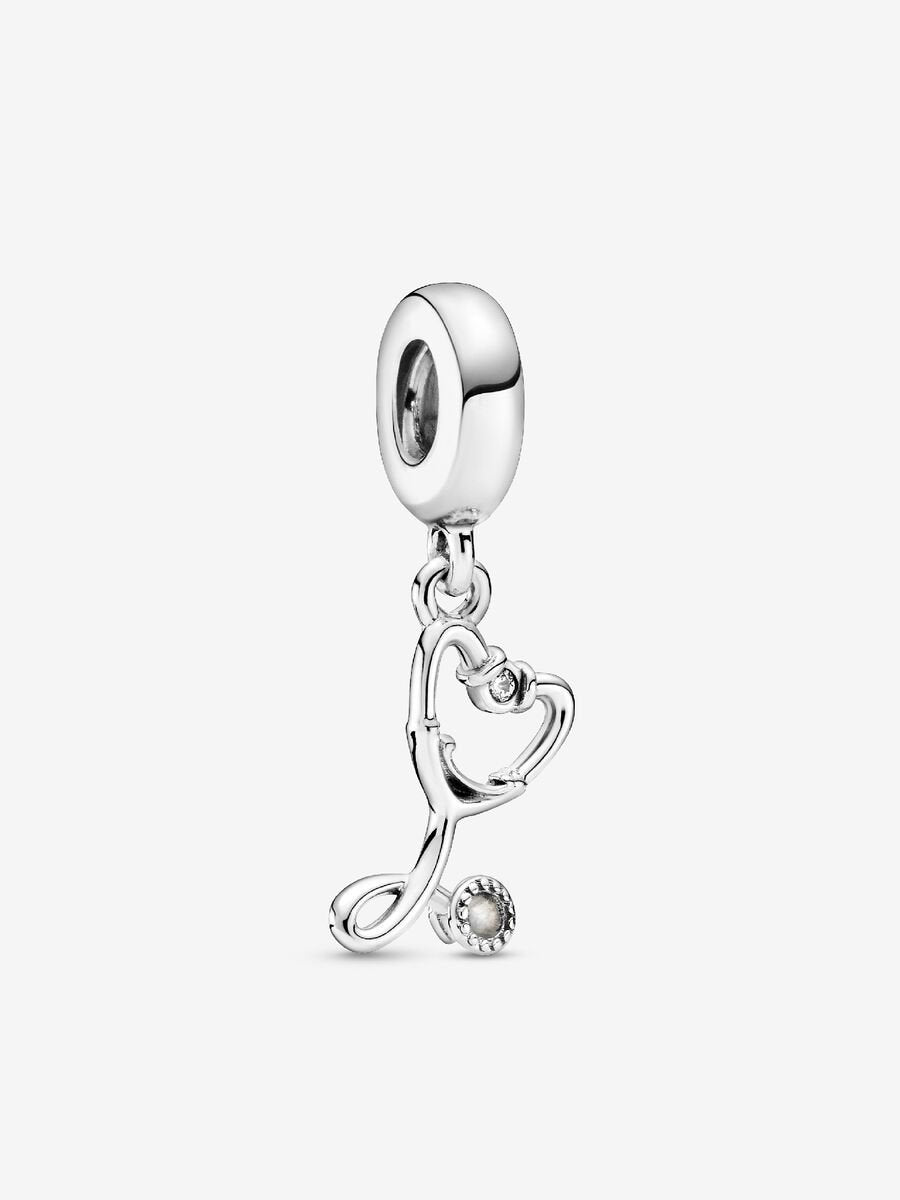 Stethoscope Heart Dangle Charm