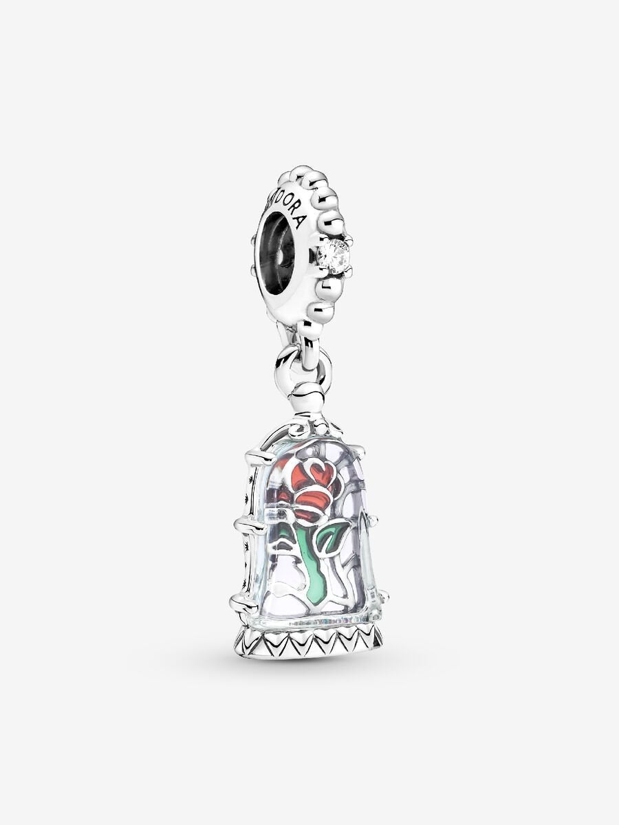Disney Beauty and the Beast Enchanted Rose Dangle Charm