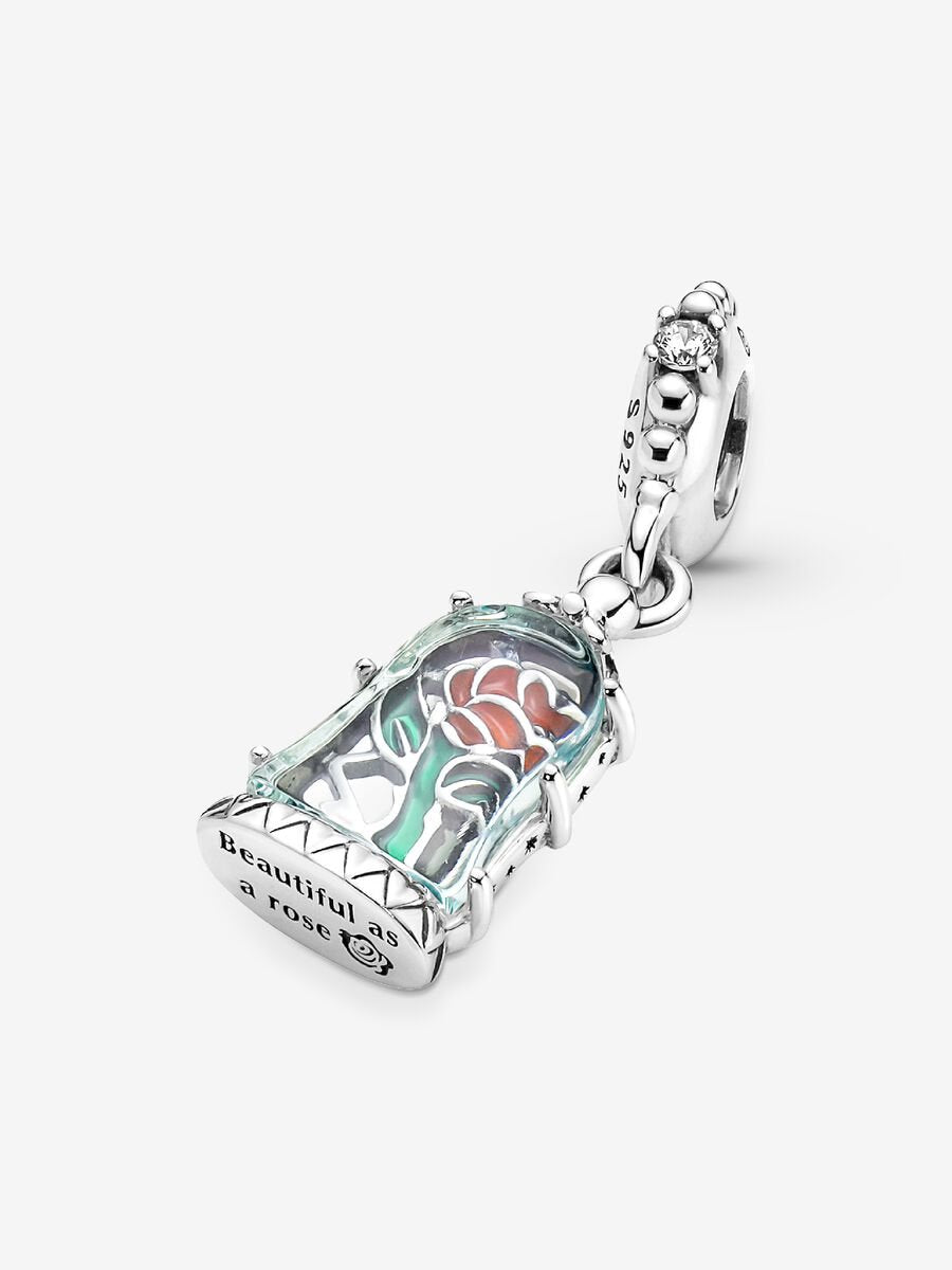 Disney Beauty and the Beast Enchanted Rose Dangle Charm