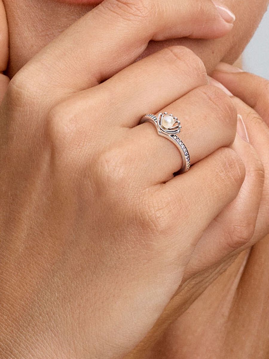 Disney Princess Ariel Shell Treated Freshwater Cultured Pearl Ring
