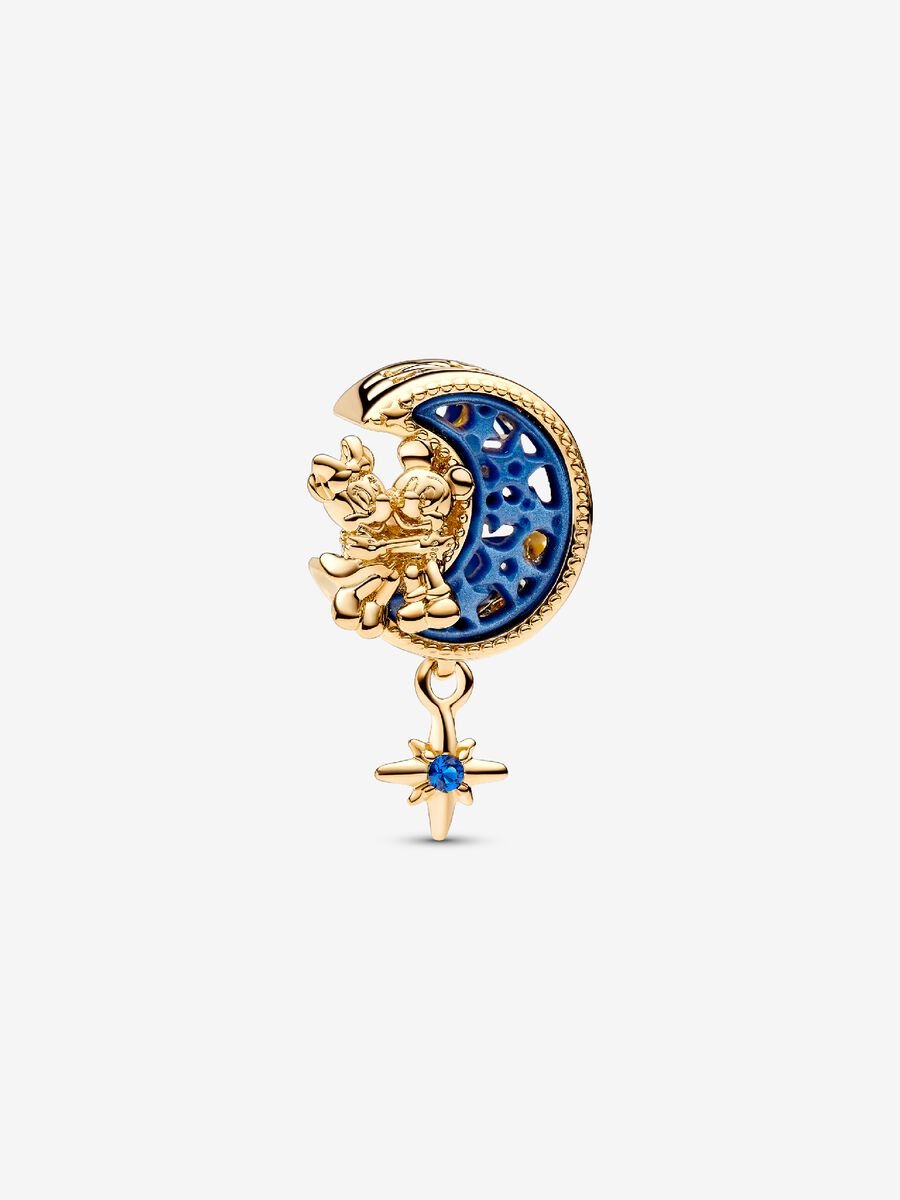 Disney Mickey Mouse & Minnie Mouse Crescent Moon Charm