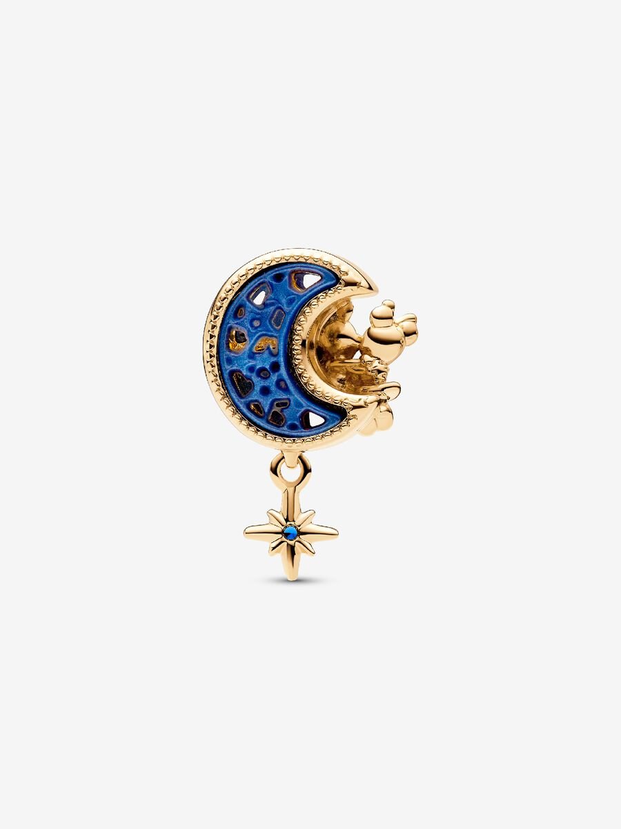 Disney Mickey Mouse & Minnie Mouse Crescent Moon Charm