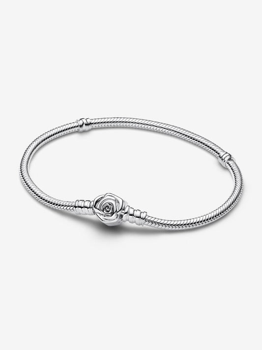 Pandora Moments Rose in Bloom Clasp Snake