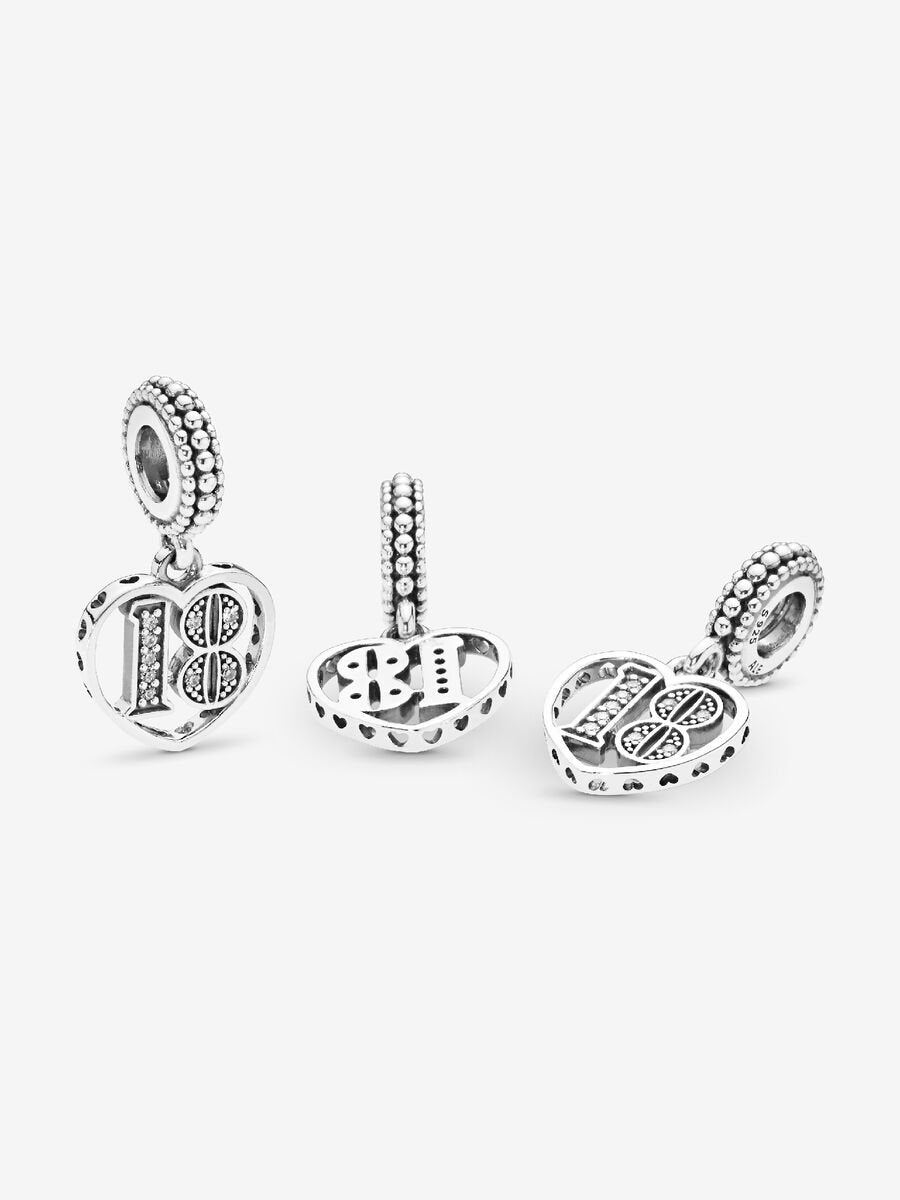 18th Celebration Dangle Charm