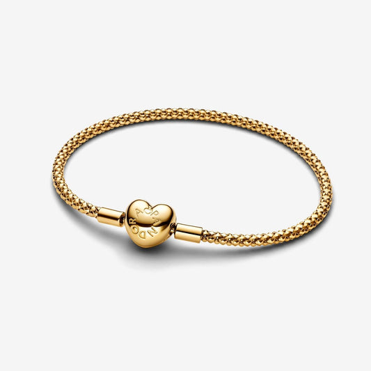 Heart Clasp Studded Chain Bracelet